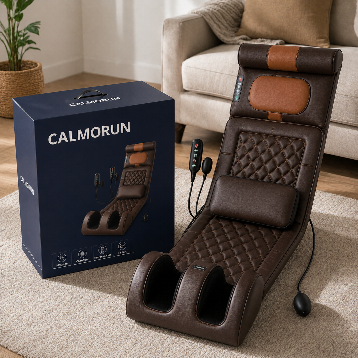Siège Massant Chauffant Confort Premium pour Détente à Domicile
