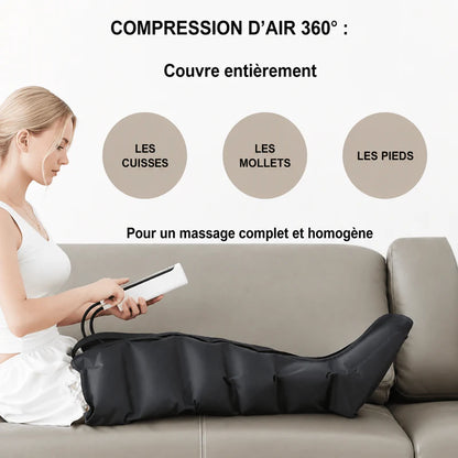 Masseur de Jambes à Compression d’Air pour Pieds, Mollets et Cuisses