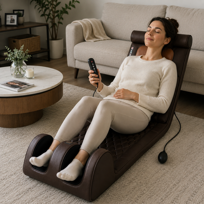Siège Massant Shiatsu Chauffant Corps Entier pour Dos, Nuque, Épaules et Jambes